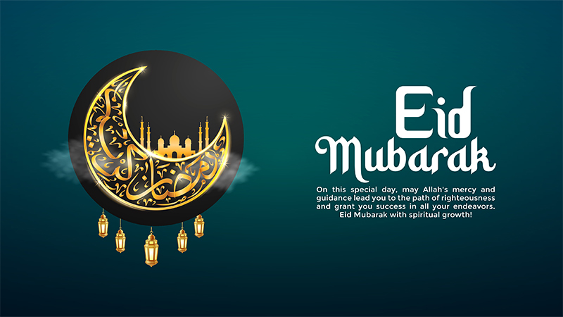 On this special day, may Allah's mercy and guidance lead you to the path of righteousness and grant you success in all your endeavors. Eid Mubarak with spiritual growth!