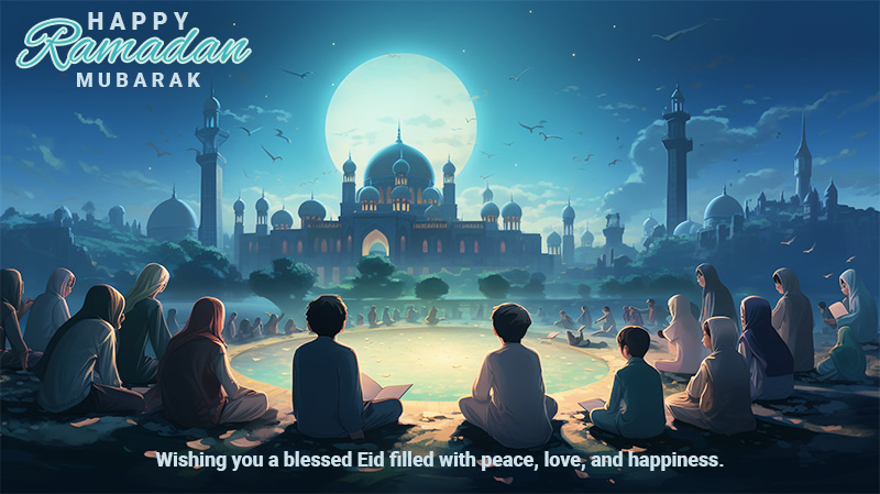 Wishing you a blessed Eid filled with peace, love, and happiness.