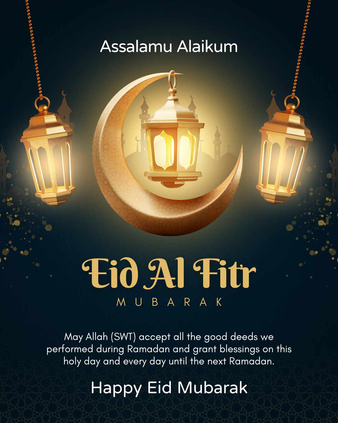 Happy Eid! May Allah's blessings bring you joy and prosperity.